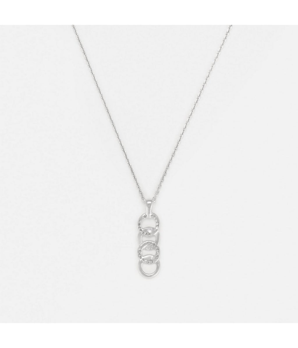 "Intertwined Rounds" Necklace - D0.05/28 - White Gold