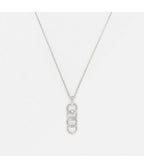 "Intertwined Rounds" Necklace - D0.05/28 - White Gold