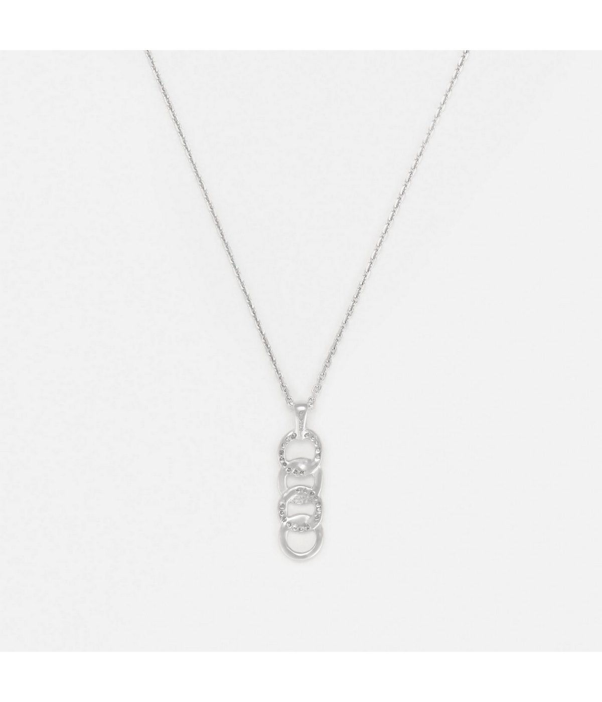 "Intertwined Rounds" Necklace - D0.05/28 - White Gold