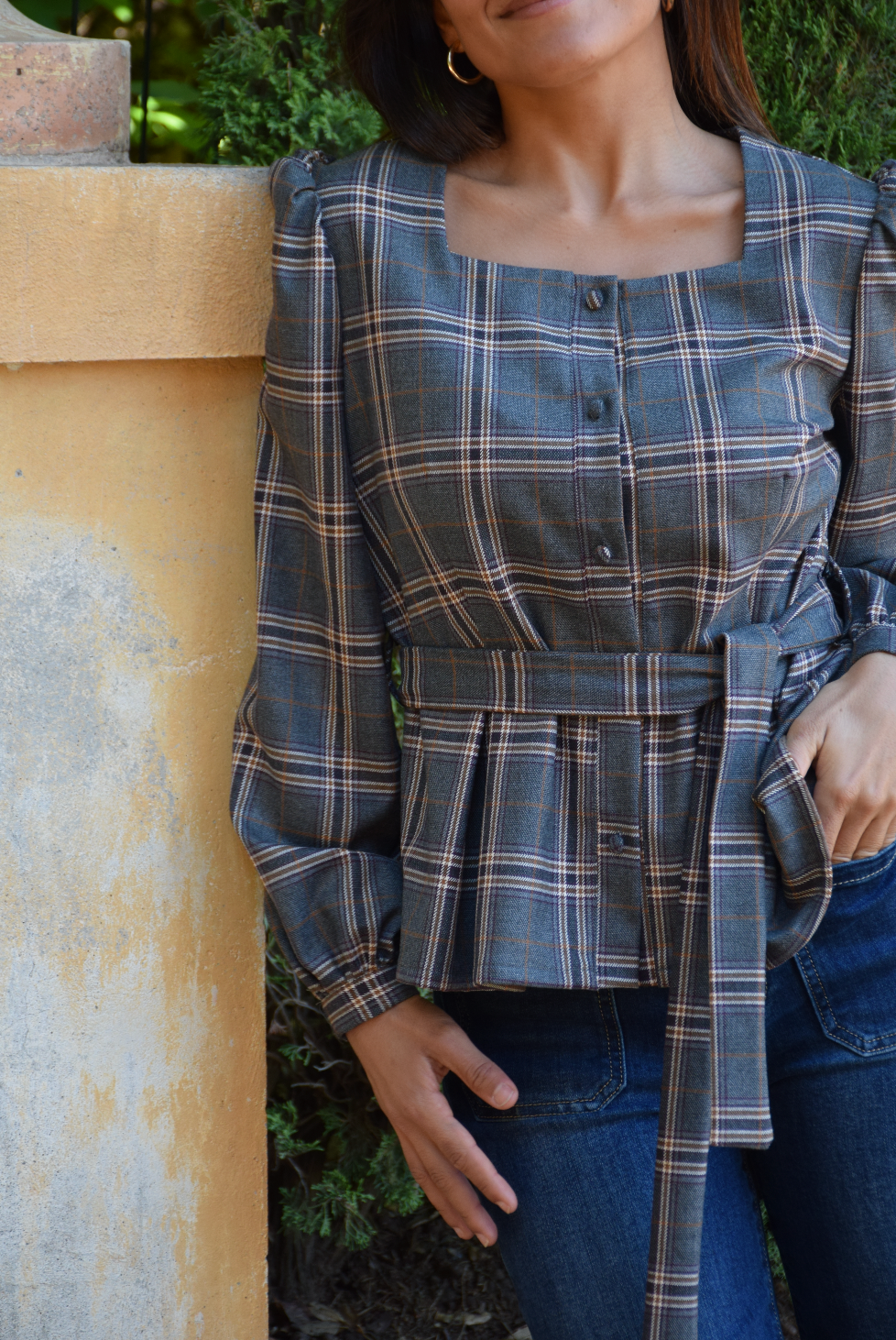 Beth Gray Check Top
