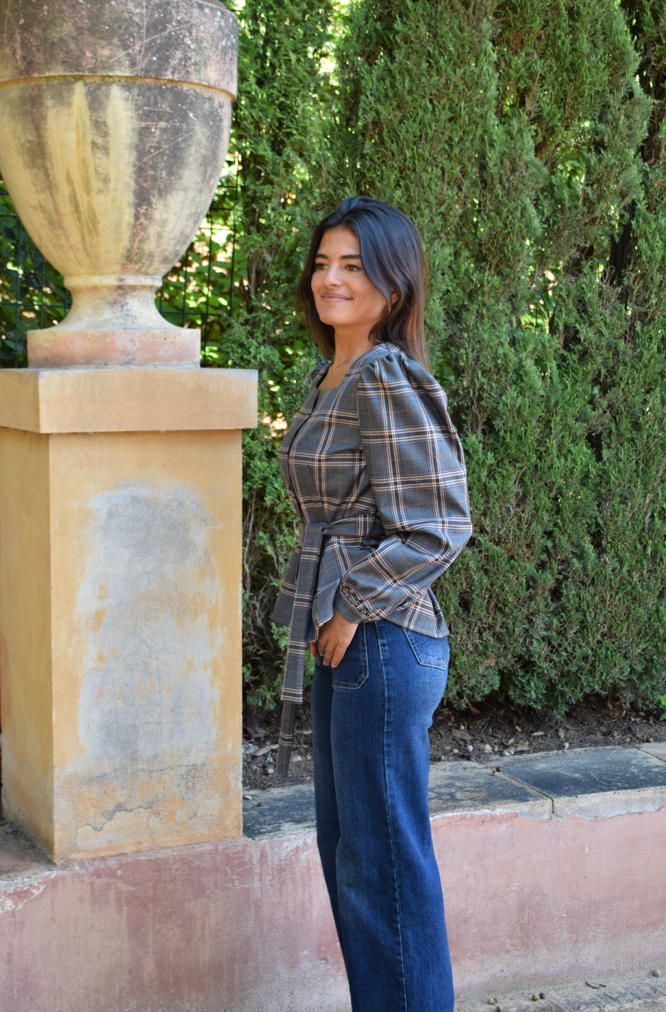 Beth Gray Check Top