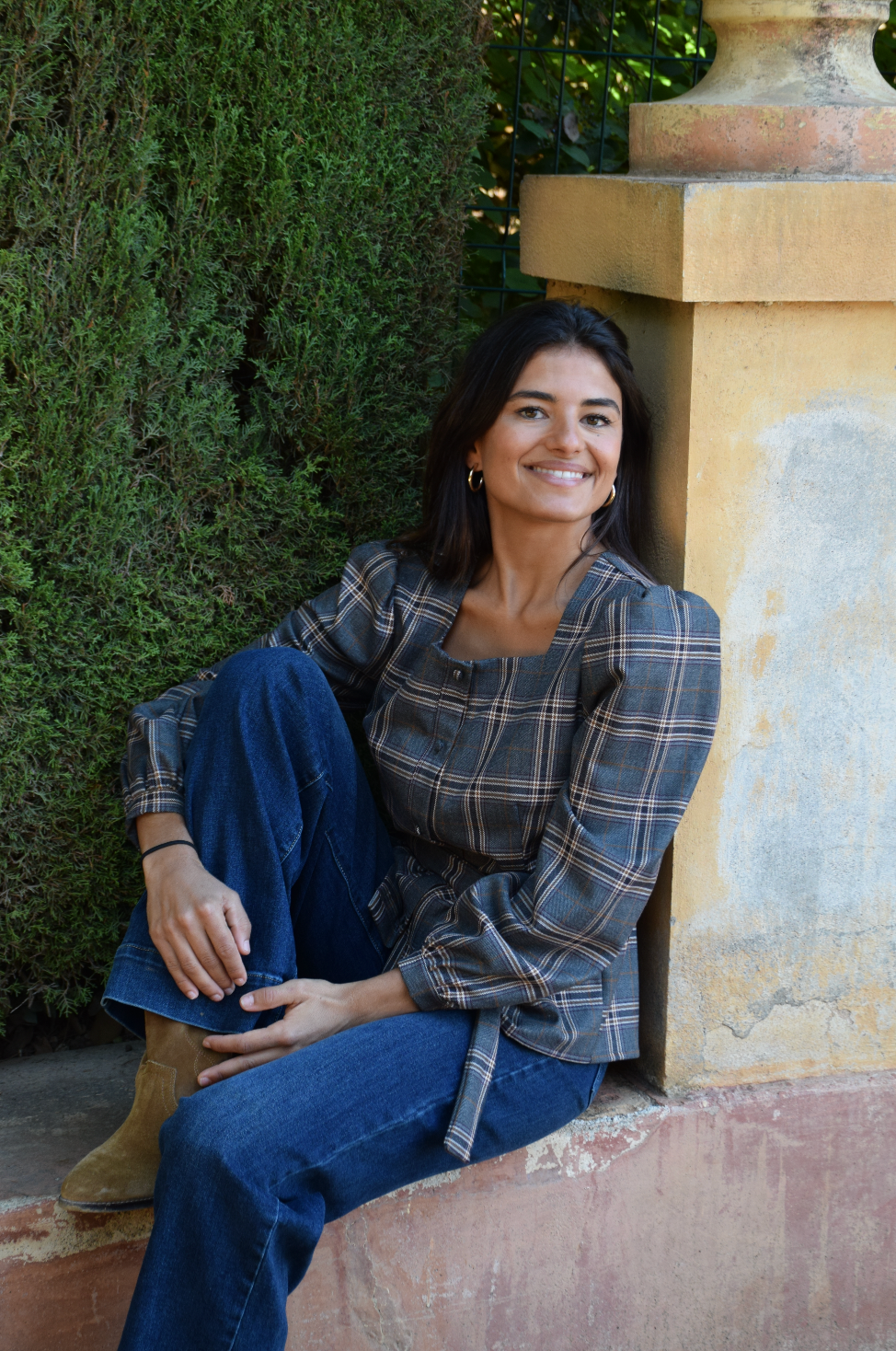 Beth Gray Check Top