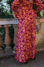 Beth Flowers Skirt Burgundy