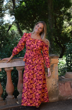 Beth Flowers Skirt Burgundy