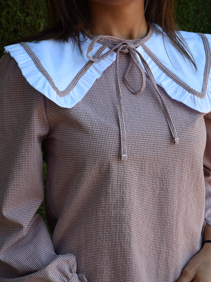 Robe Elisa Vichy Bordeaux