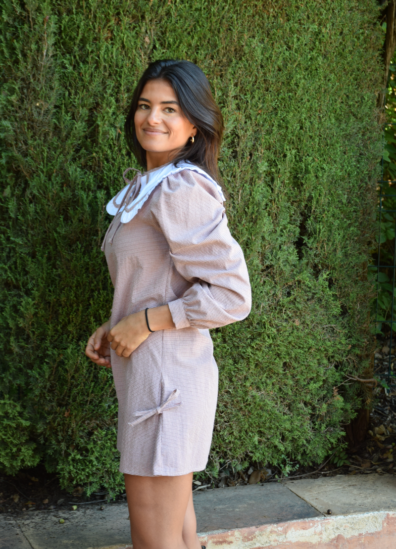 Robe Elisa Vichy Bordeaux