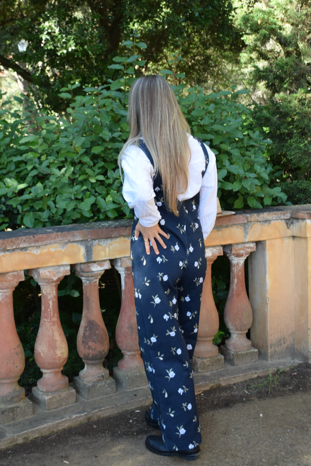 Salopette Nina Fleurs Marine
