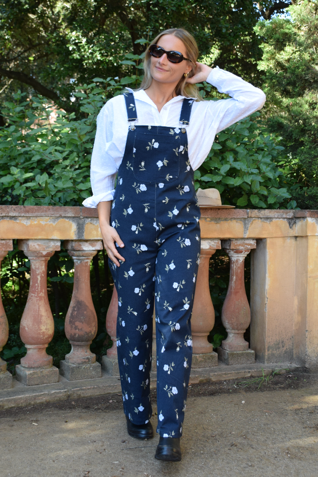 Salopette Nina Fleurs Marine