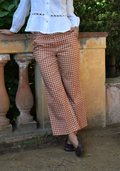 Ares Vichy Terracotta Trousers