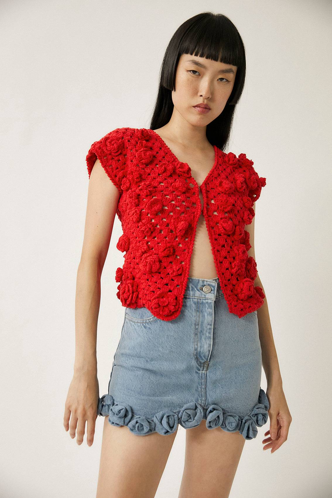 Top de crochet Palma - Rojo