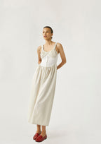 Nasser Dress - Beige & Ivory