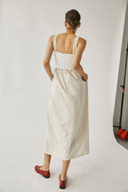 Nasser Dress - Beige & Ivory