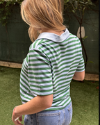 Short-sleeved Tom Polo Shirt - Green/Blue