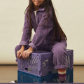 Combinaison Velours Bio - Violet - Fille