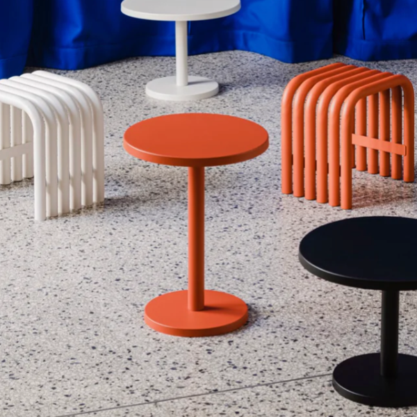 Odo - Table D'Appoint - Acier - Orange Peel