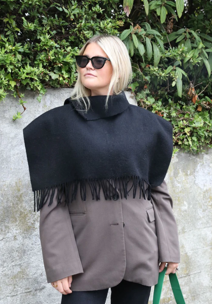 Accessoire Solid Crystal Poncho - Black