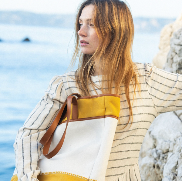 Le Tote Bag By Escadrille Handbag - Yellow - Women