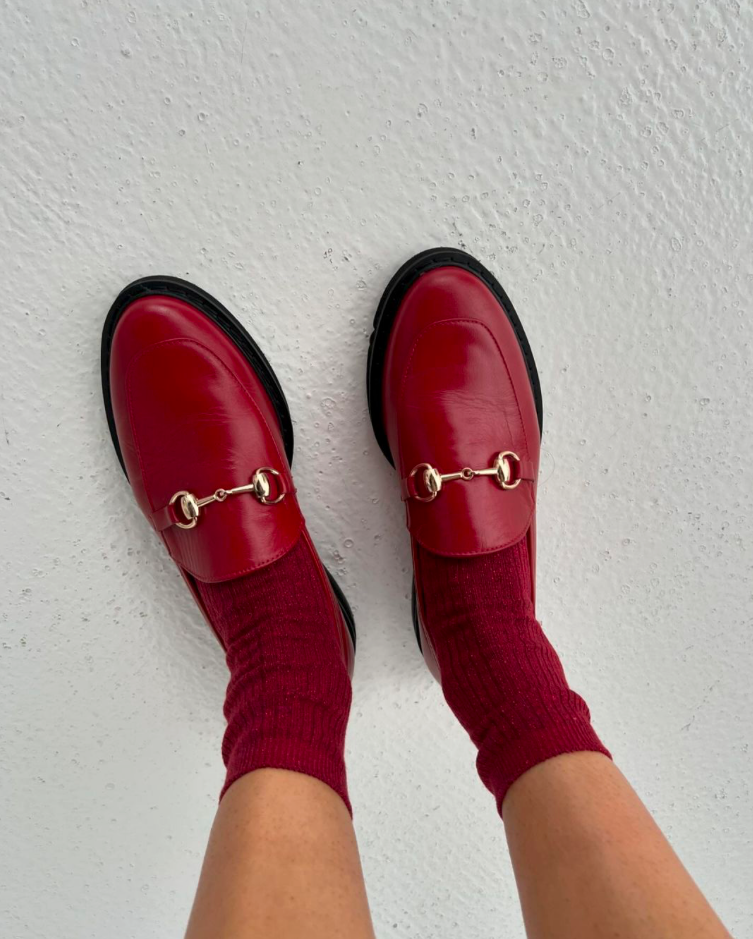 Mocassini Long Way To Go - Rosso
