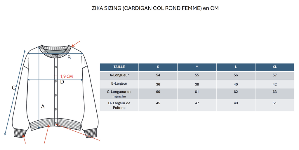 Cárdigan Cuello Redondo Zika - Beige Crema
