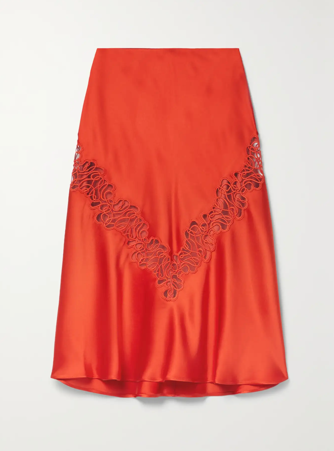 Lace Slip Skirt - Scarlet Red - Women