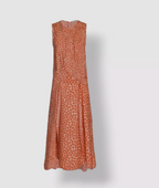 Stella Mc Cartney - Ditsy Floral Washed Silk Dress - Red Orange - Women