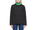 Straight Quilted Jacket - Black - Women
