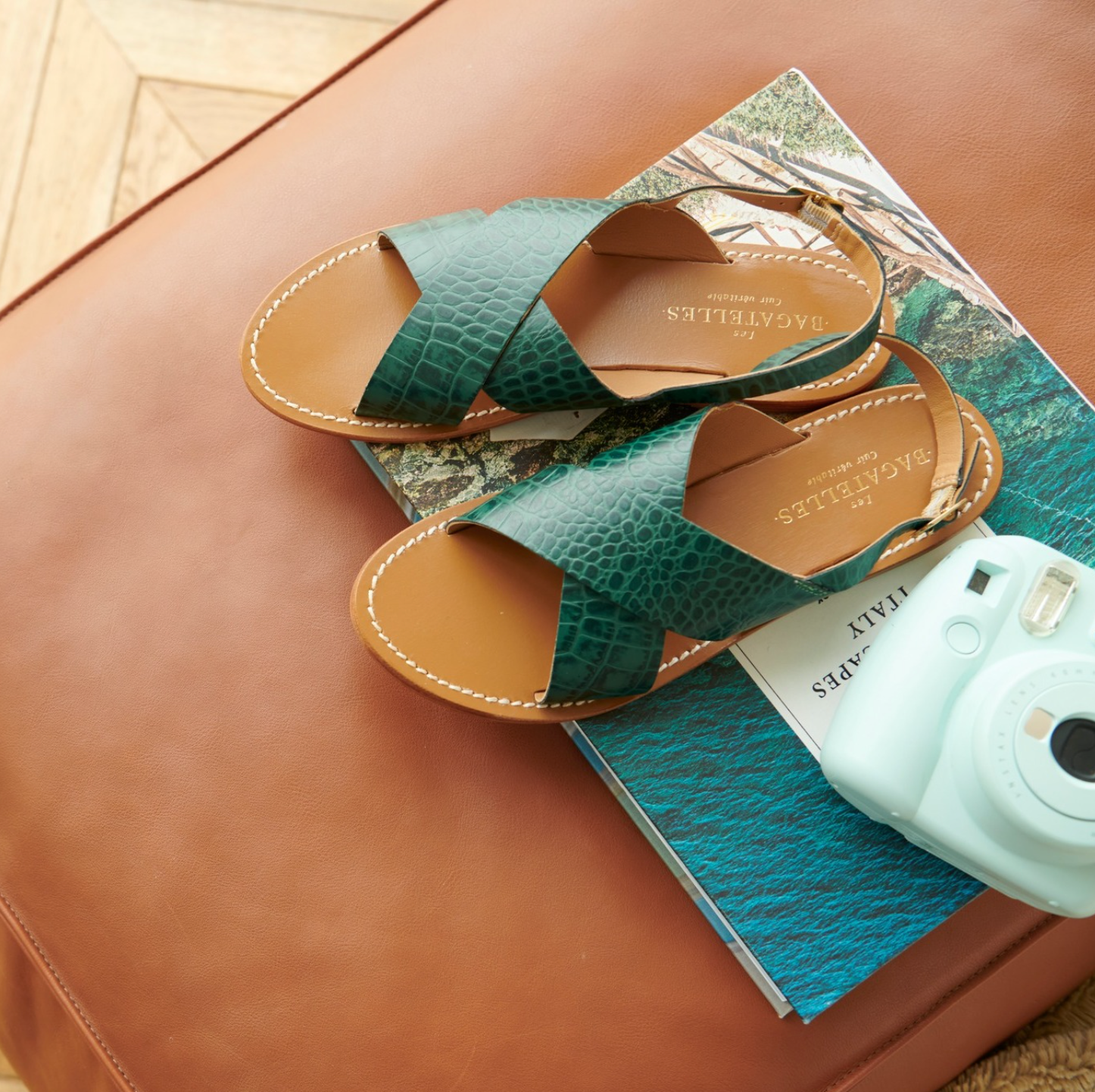 Les Bagatelles - Sandales Sibella - Green Croco