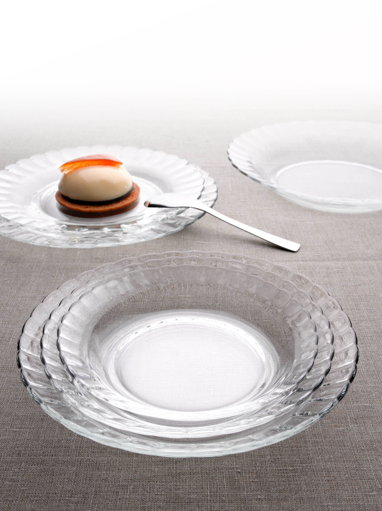 Pack De 6 Assiettes Picardie - Transparent - 23Cm