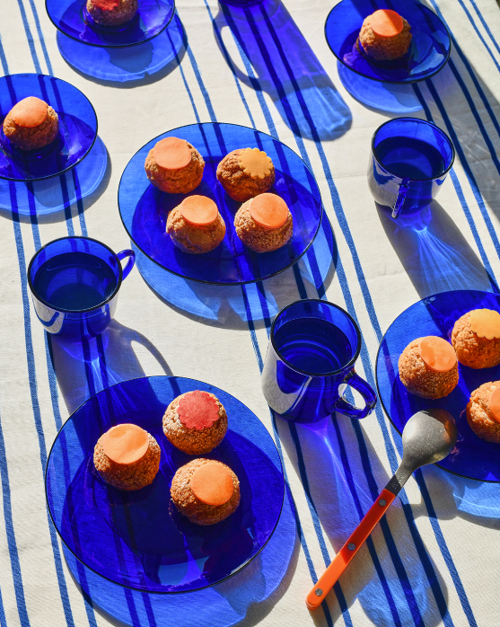 Set of 6 Lys Plates - Sapphire - 19x6cm
