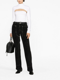 Pantalon Velvet Workwear Denim - Washed Black - Femme