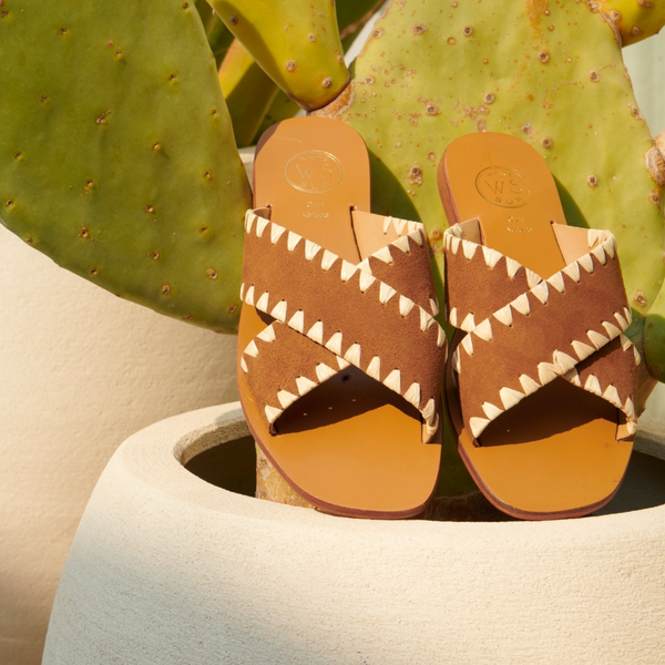 White Sun - Mules Marni - Ante de cabra camel - Camel+Beige