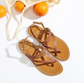 White Sun - Sandales Vanillae - Camel Goat Leather - Camel