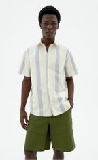 Tom Striped Poplin Shirt - White