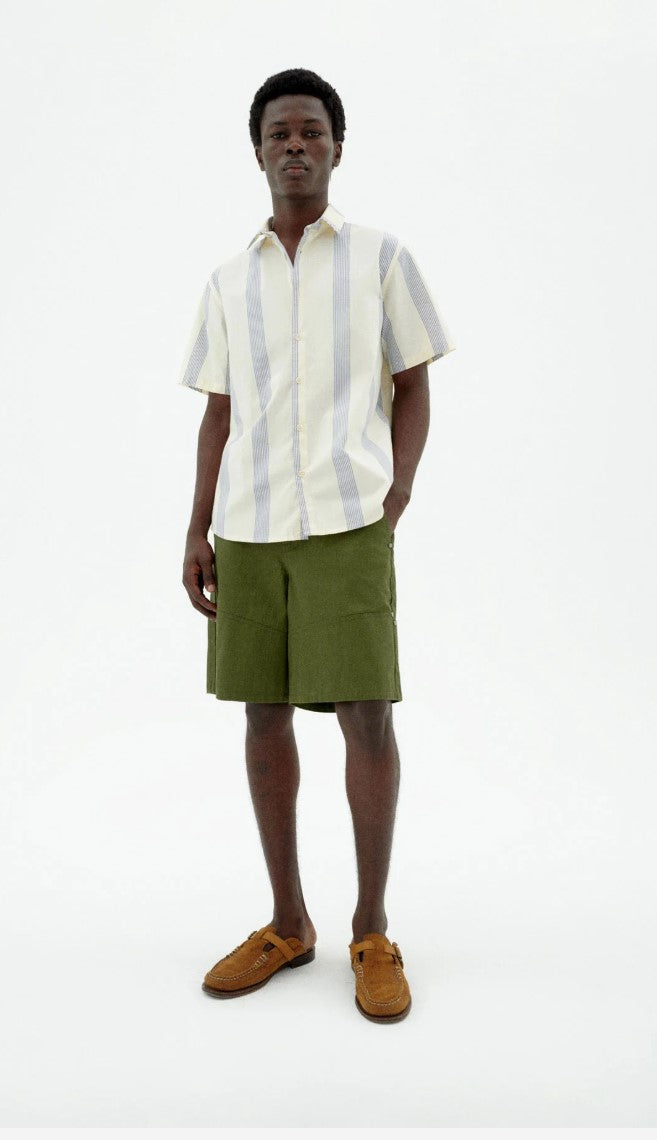 Tom Striped Poplin Shirt - White