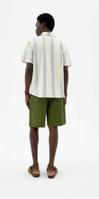 Tom Striped Poplin Shirt - White