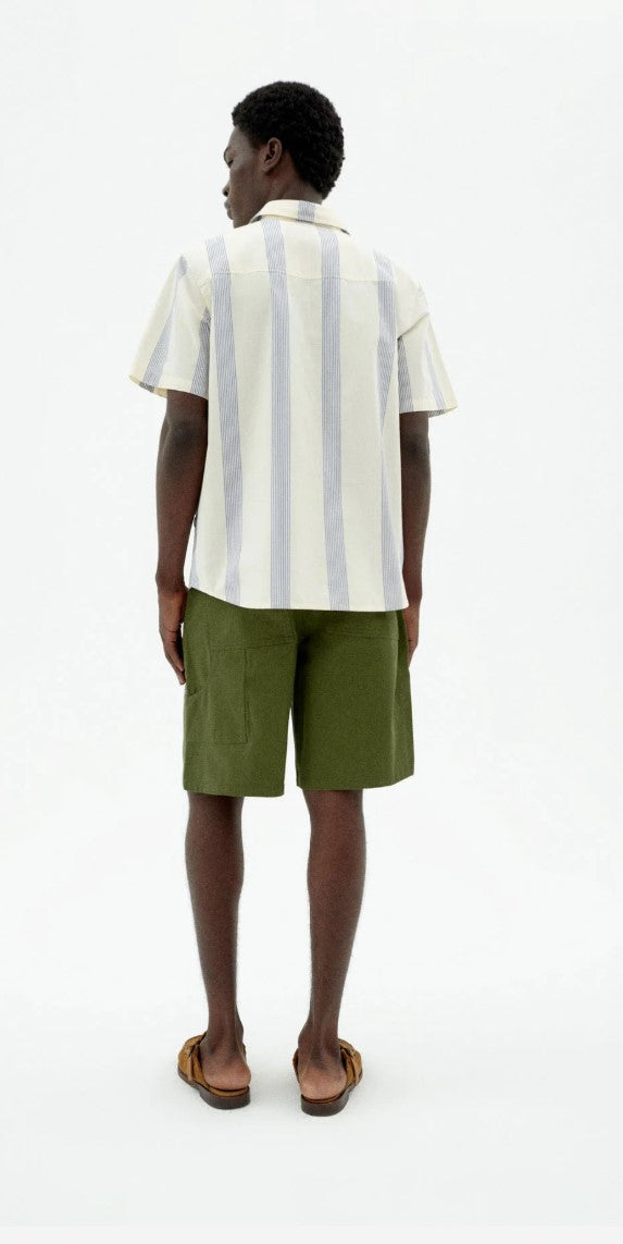 Tom Striped Poplin Shirt - White