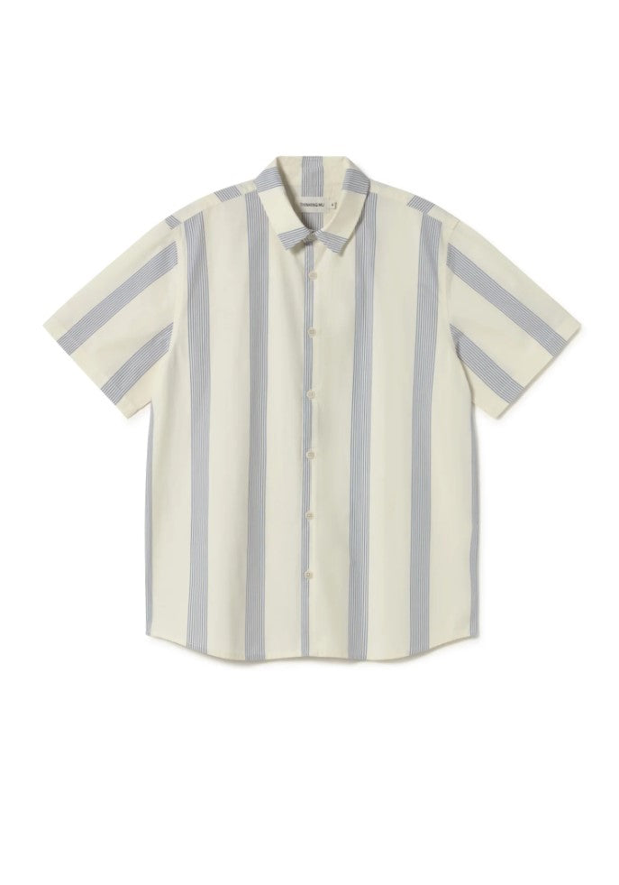 Tom Striped Poplin Shirt - White