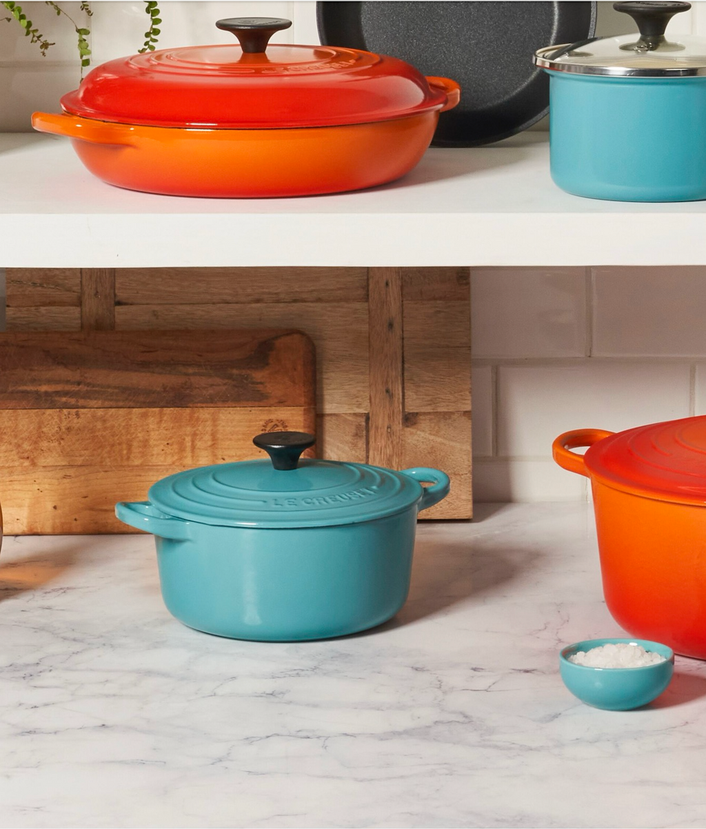 Cocotte Ronde Tradition - Fonte Emaillée - 20Cm - Caraïbes - Bouton Phénolique