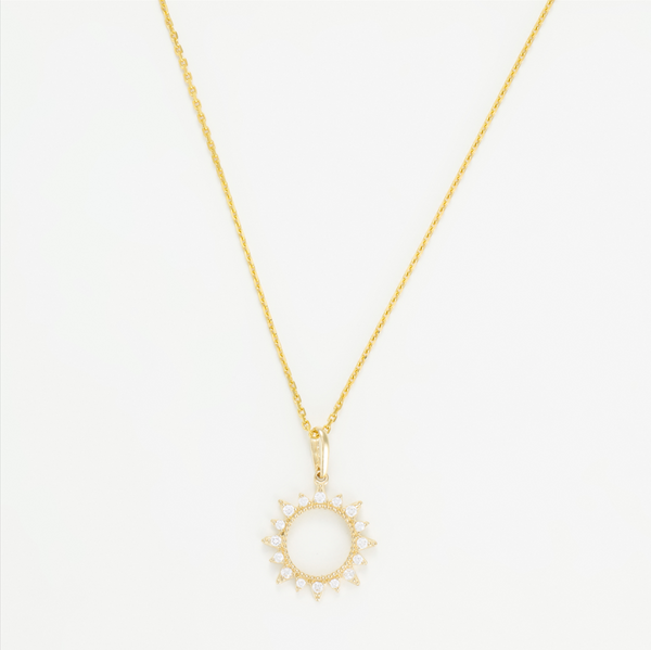 Pendentif "Ton Soleil" Or Jaune 375/1000 Et Zirconium