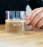 Set of 6 Borosilicate Glass Coffee Cups - 6 Colors