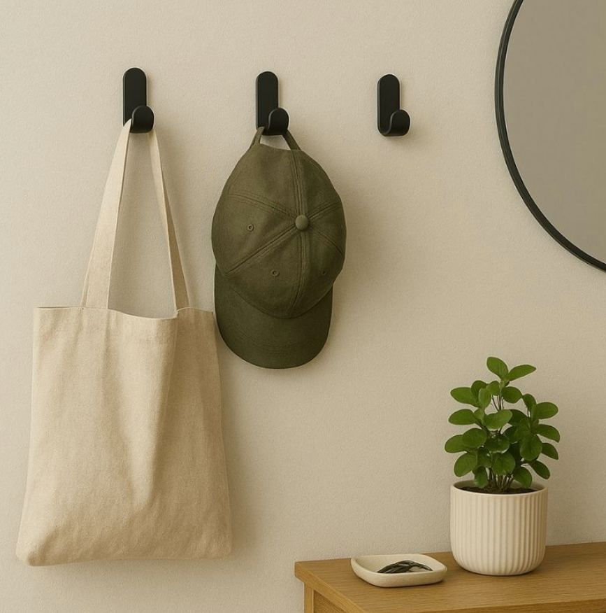 Set Of 3 Coat Hooks - The Evil One - Black