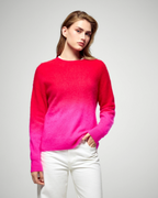 Brushed Cashmere Round-Neck Jumper - Cosmic Pink - Women