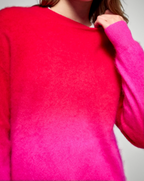 Brushed Cashmere Round-Neck Jumper - Cosmic Pink - Women