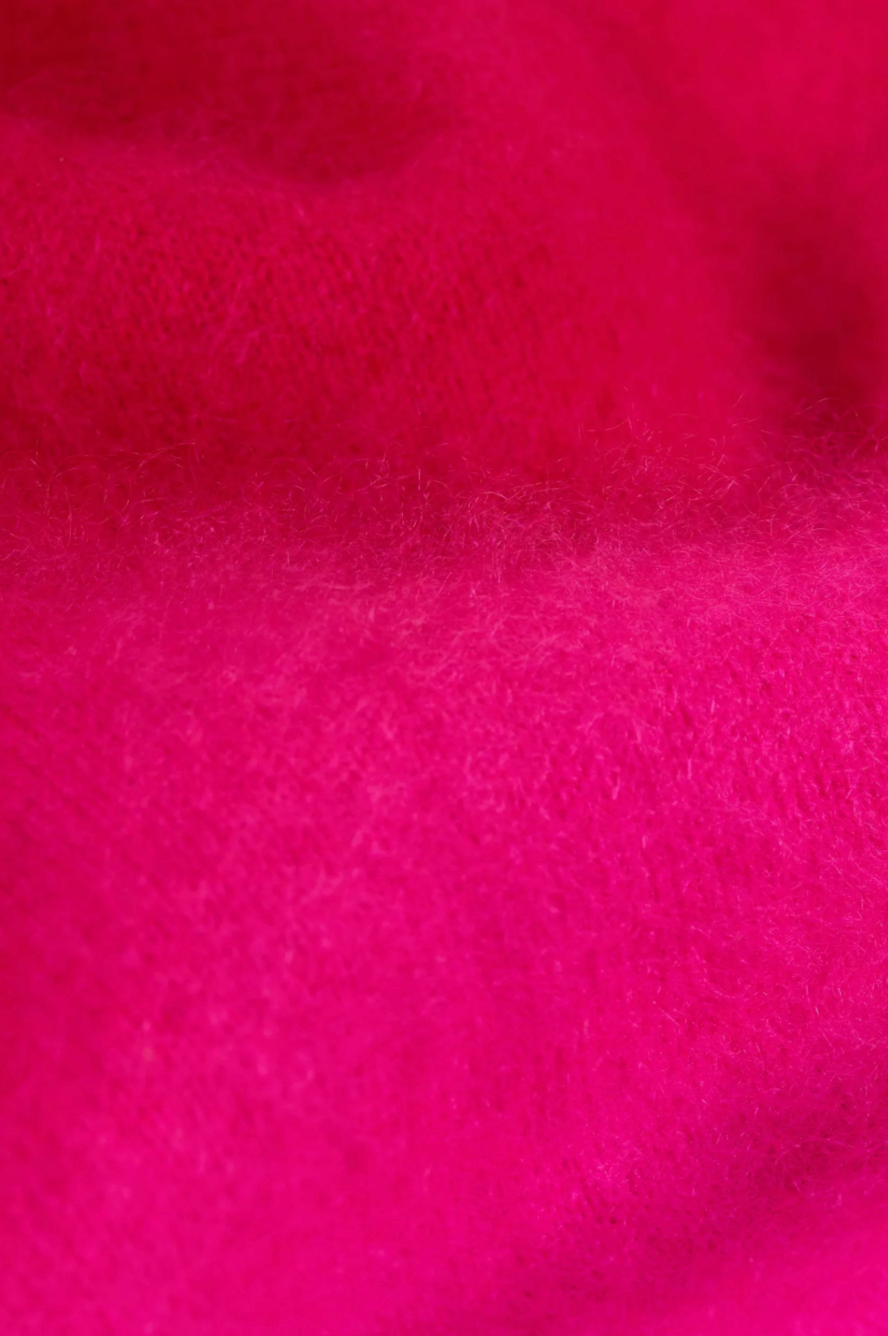 Brushed Cashmere Round-Neck Jumper - Cosmic Pink - Women