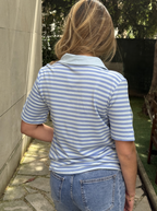 Short-Sleeved Polo Shirt Tom - Blue/Blue