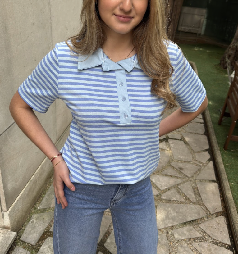 Short-Sleeved Polo Shirt Tom - Blue/Blue