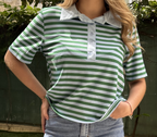 Short-sleeved Tom Polo Shirt - Green/Blue