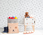 Montessori Bedside Table - Natural "Cat"
