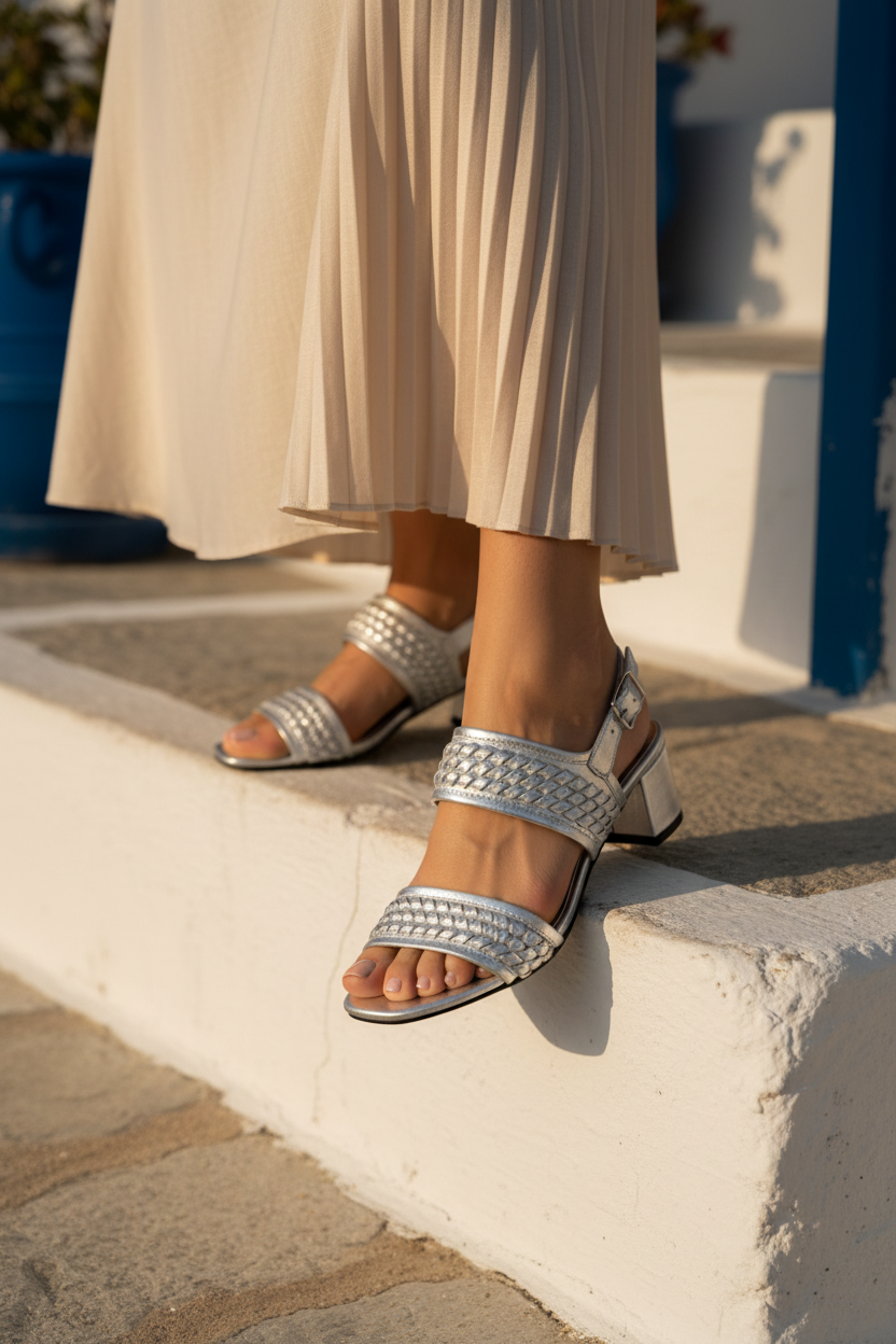 Sandalias de tacón Berenice - Plata