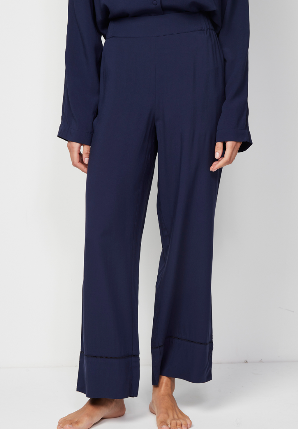 Songe High-Waisted Pyjama Bottoms - Blue